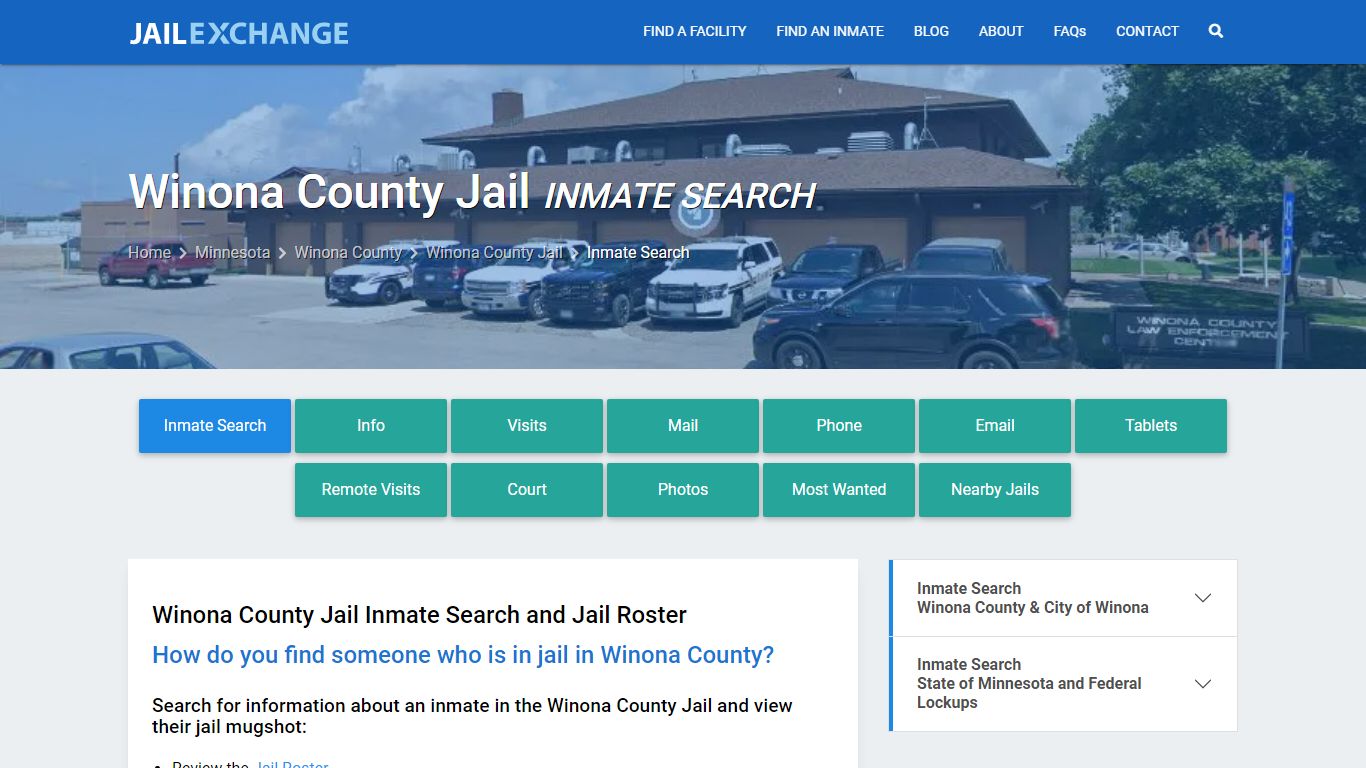 Inmate Search: Roster & Mugshots - Winona County Jail, MN